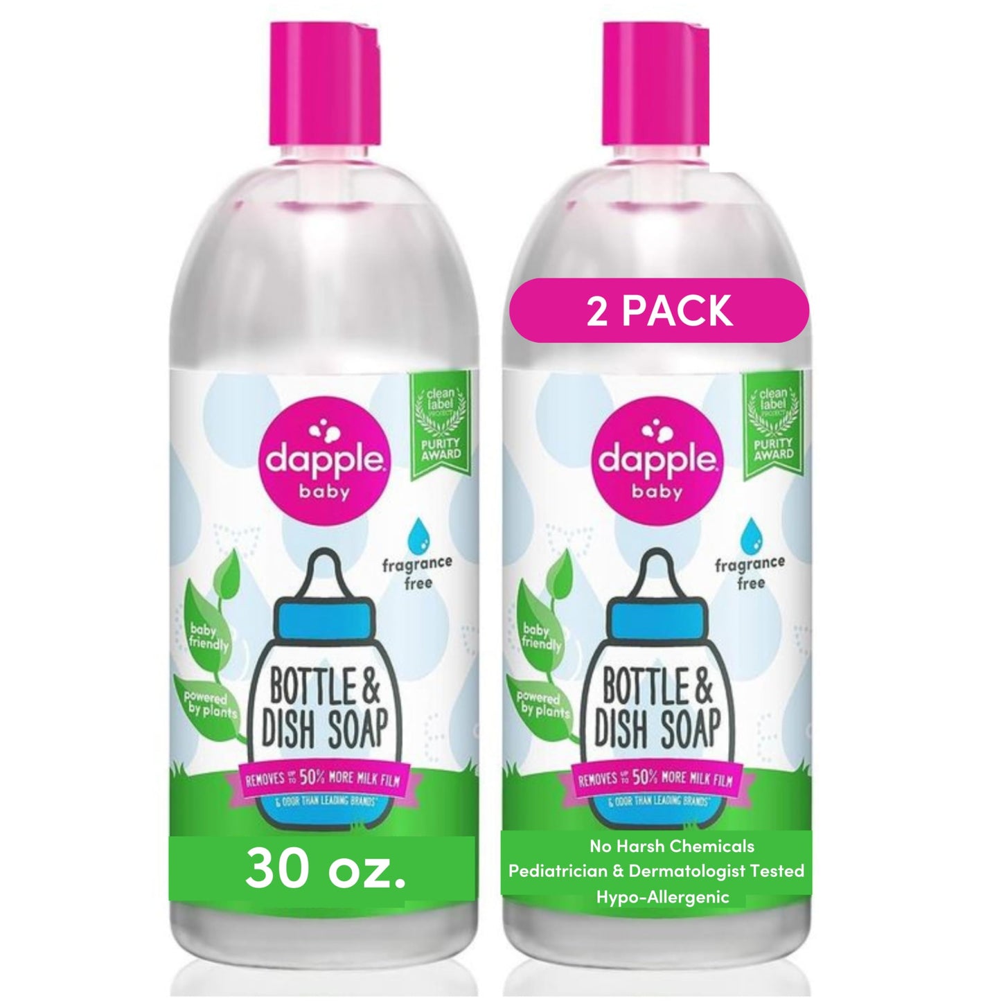 Dapple Baby Bottle Soap, Hypoallergenic Dish Soap for Baby Bottles