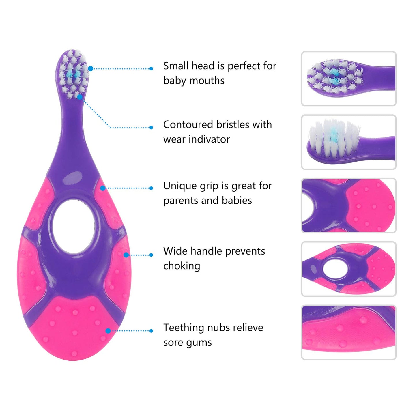 Baby Soft Bristle Toothbrush 0–2 Years Oral Care