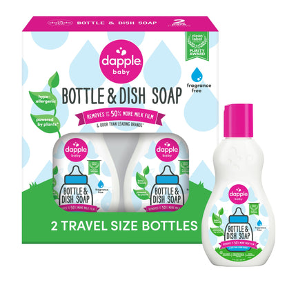 Dapple Baby Bottle Soap, Hypoallergenic Dish Soap for Baby Bottles