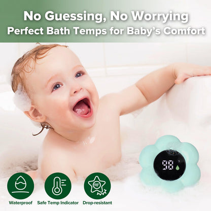 2-in-1 Baby Bath and Room Thermometer with Color Indicator