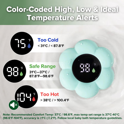 2-in-1 Baby Bath and Room Thermometer with Color Indicator