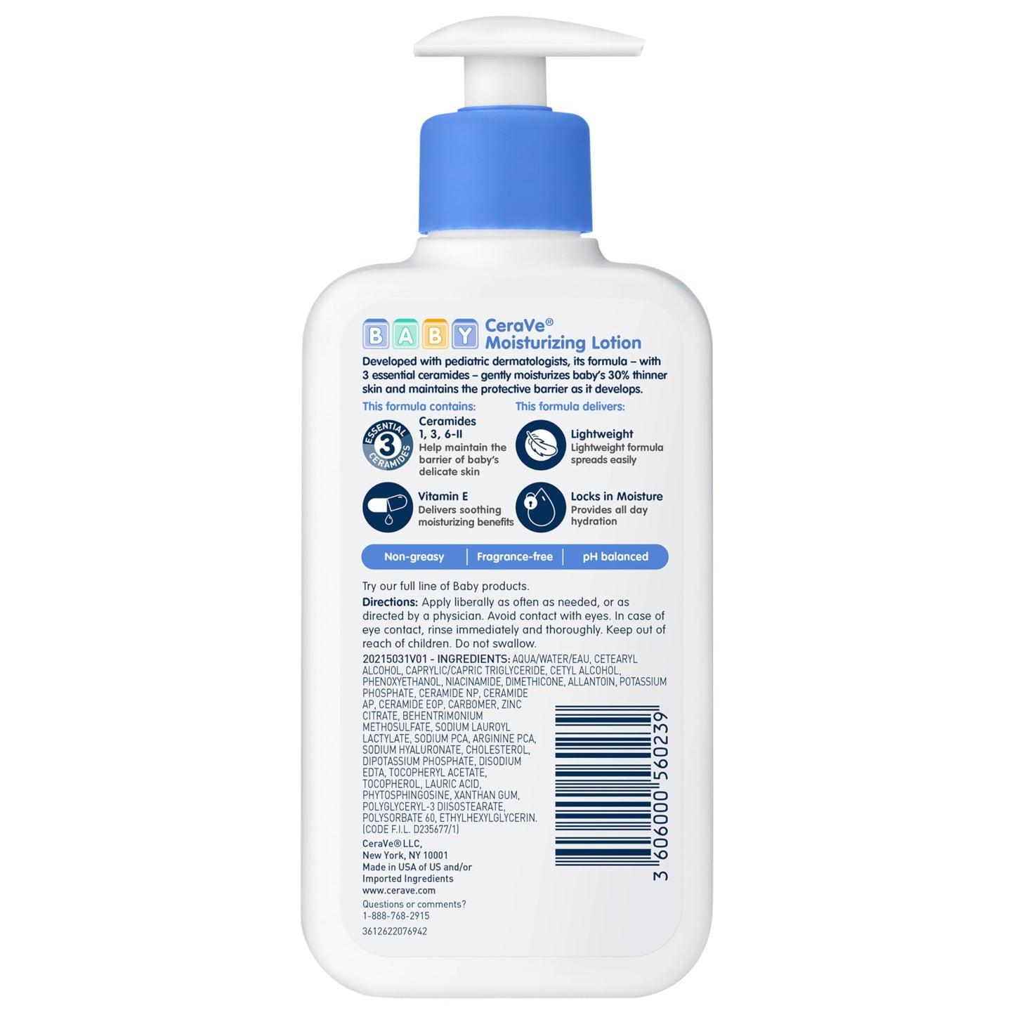 Gentle Baby Lotion with Ceramides Lightweight Moisture Care