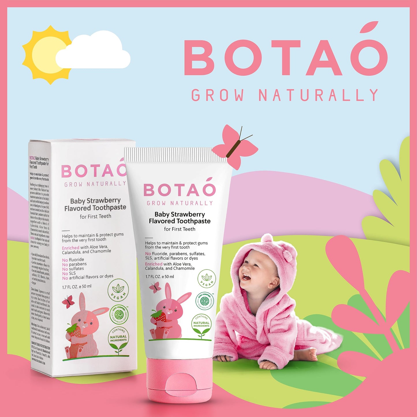 Baby Fluoride-Free Toothpaste Strawberry Flavor