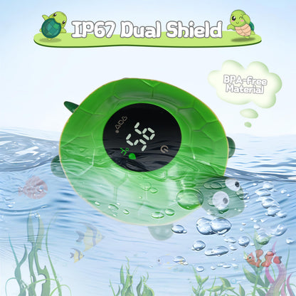 2-in-1 Baby Bath Thermometer Toy with Color Alert Display