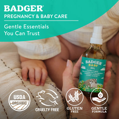 Organic Baby Oil for Dry Skin Soothing Moisture Care