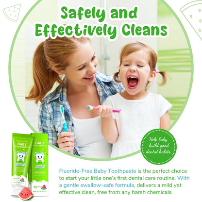 Baby Fluoride-Free Toothpaste Watermelon 2-Pack