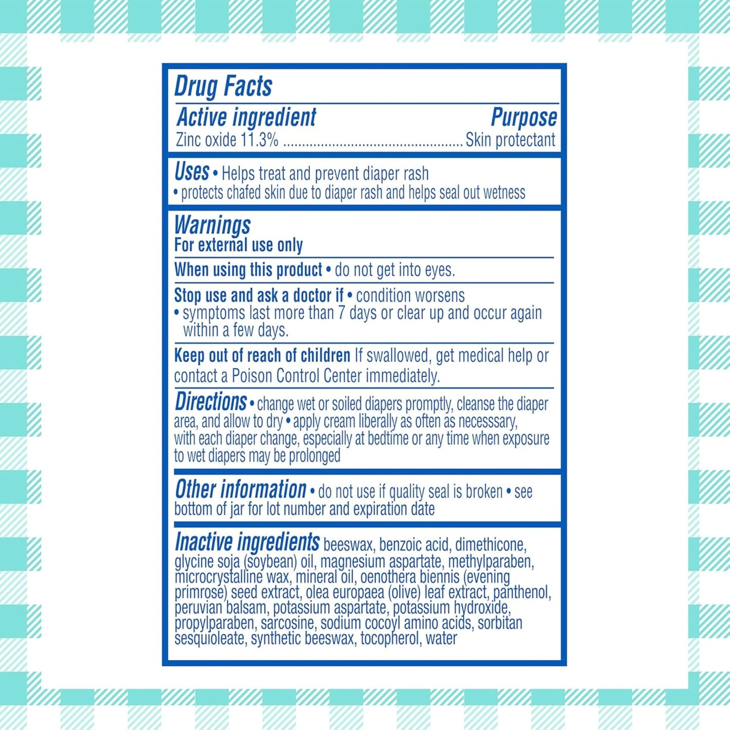 Baby Diaper Rash Cream with Zinc Oxide Daily Protection