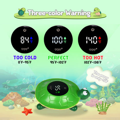 2-in-1 Baby Bath Thermometer Toy with Color Alert Display
