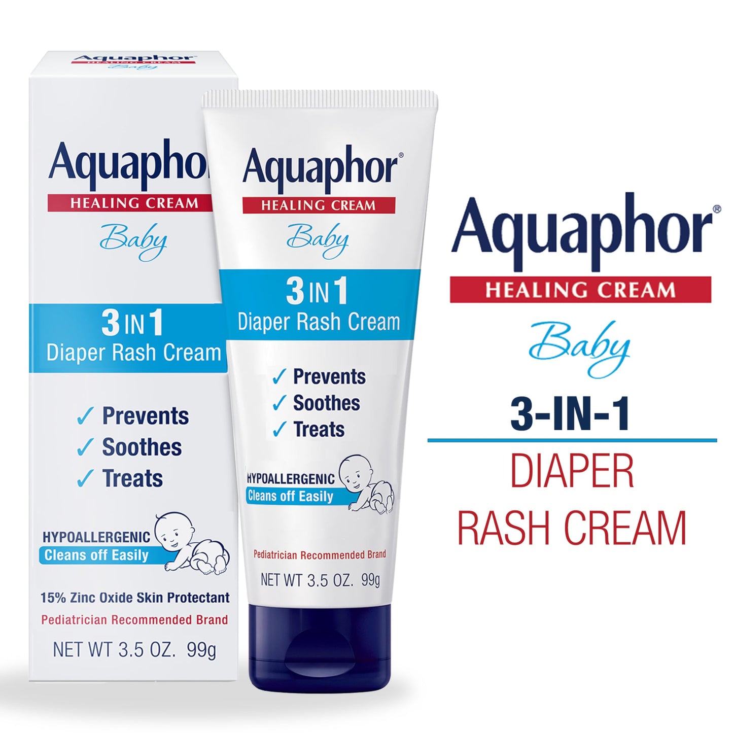 Baby Diaper Rash Cream 3-in-1 Relief Daily Skin Protection