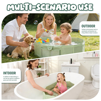 Collapsible Toddler Bathtub Portable Shower to Bath Tub