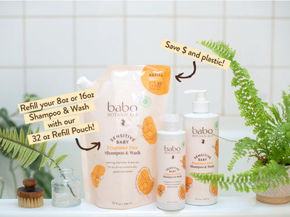 Sensitive Baby Shampoo and Wash with Shea Aloe Gentle Care