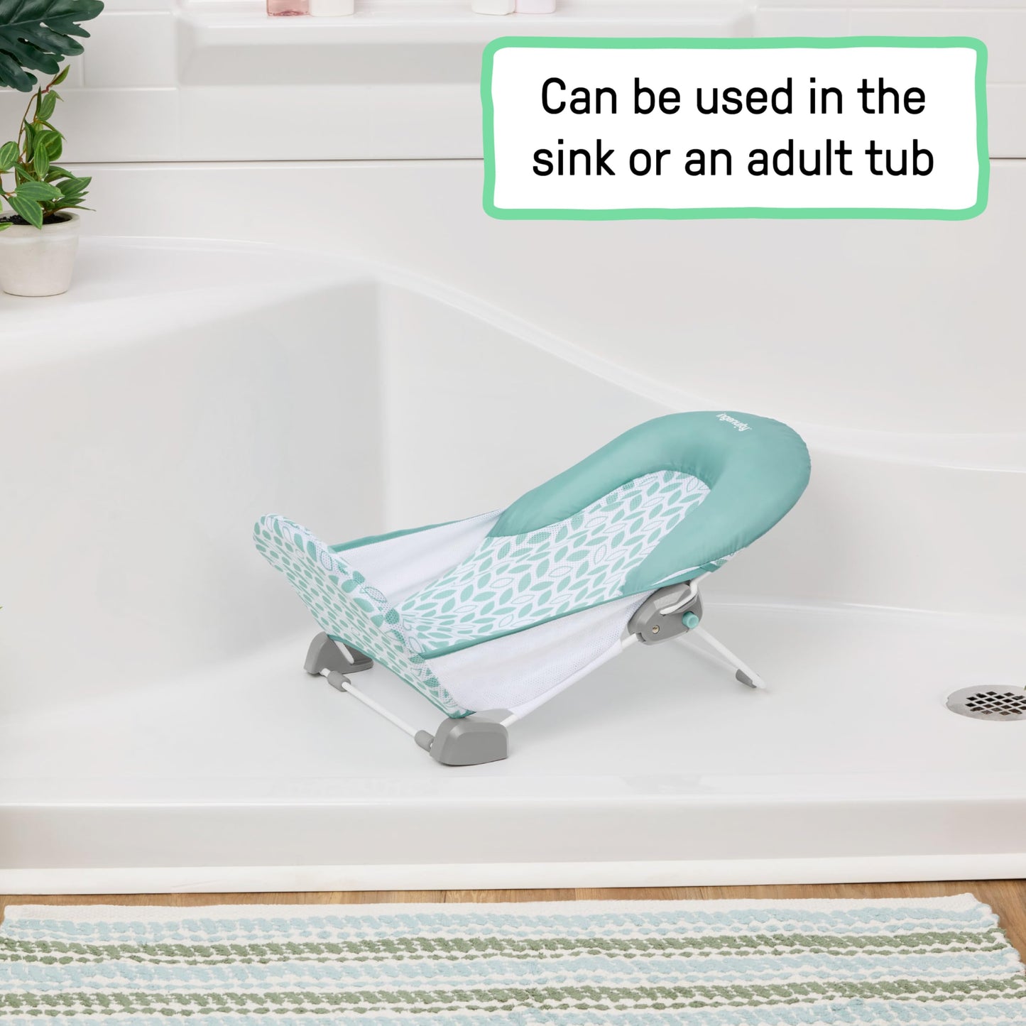 Foldaway Baby Bath Seat with Adjustable Support Sling