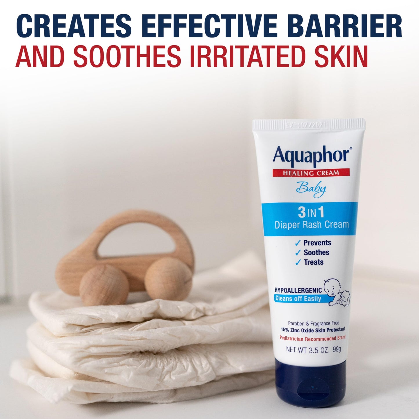 Baby Diaper Rash Cream 3-in-1 Relief Daily Skin Protection