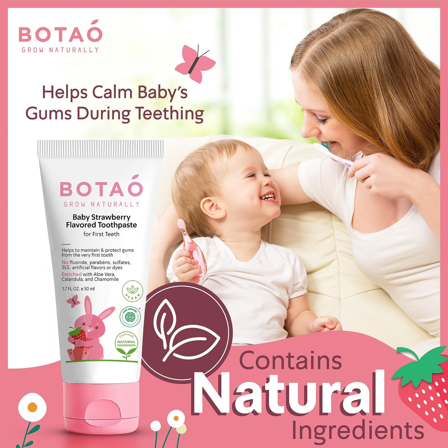 Baby Fluoride-Free Toothpaste Strawberry Flavor